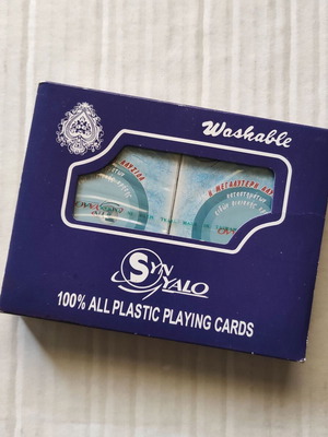 Plastic playing cards new, set of 2 with plastic case