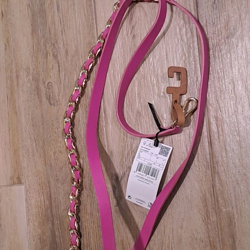 Mango belt new pink with gold chain adjustable