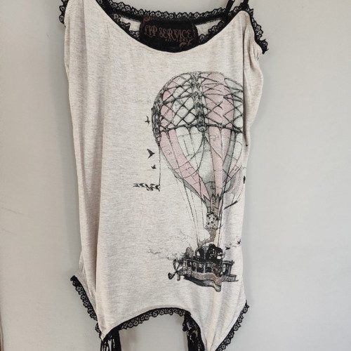 Lip Service Balloon Steampunk Cami Top като нов, размер Small