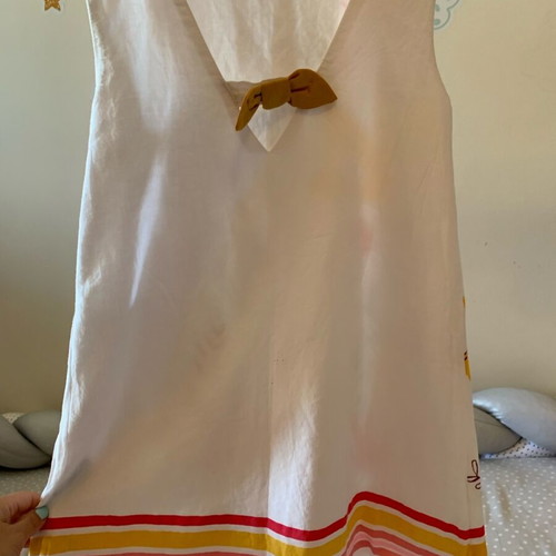 Dpam dress for girl 6 years (116cm), white fantastic