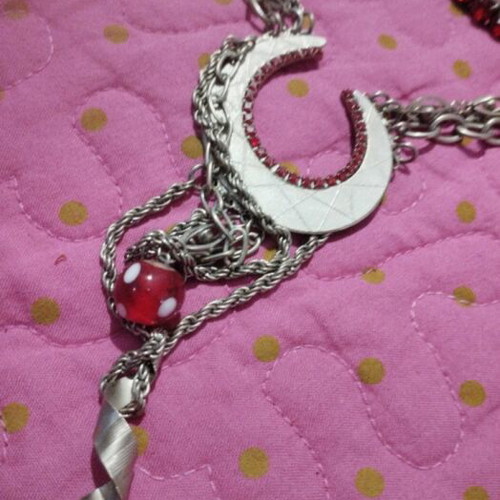 Jewelry set new, pendant, adjustable bracelet and pin