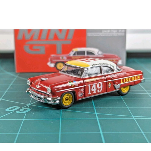 Mini GT 1:64 Lincoln Capri #149 1954 Carrera Panamericana Class Winner toy car new