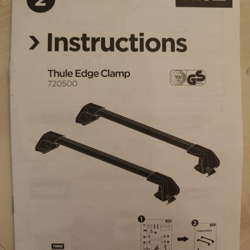 Thule WingBar Edge Roof Bars 95cm with 720500 Bases like new