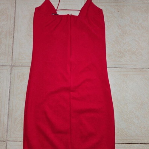 Red mini dress