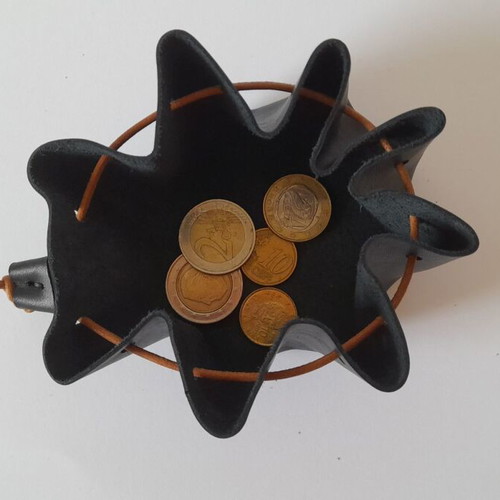 Handmade leather dice pouch new for small items