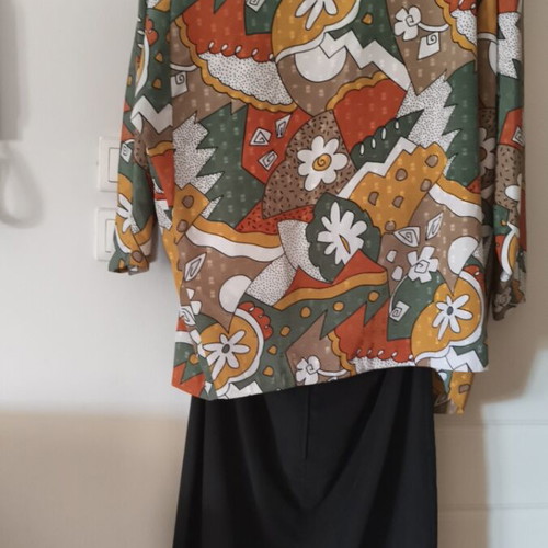 Vintage 3-piece set size 50/L, jacket with shoulder pads, skirt with lining