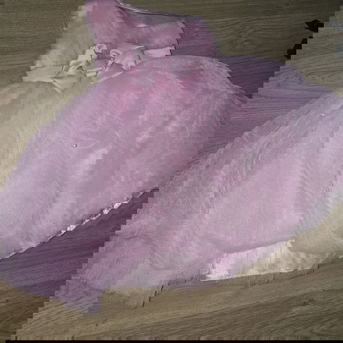 Βρεφικό maxi φόρεμα με έναν ώμο και πέρλες σαν καινούργιο