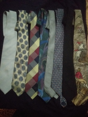 Italian polyester ties like new, pack of 8