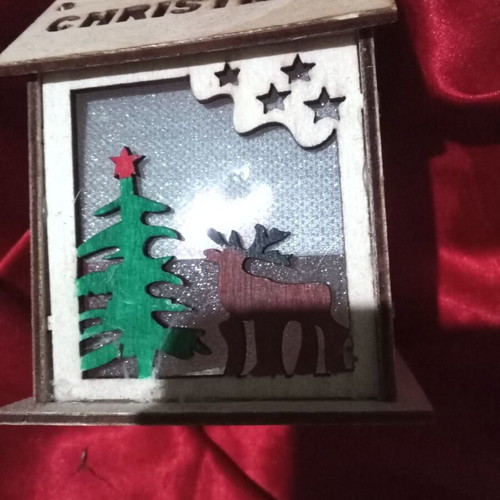 Christmas tree decoration used, small wooden souvenir