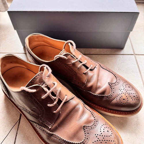 Brogue shoes Hogan used, brown, size 46-46.5