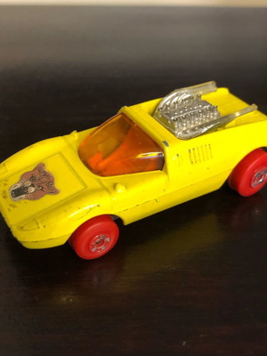 Matchbox Lesney Superfast 1 Mod Rod used, yellow with red wheels 1977