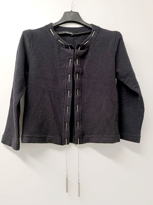 Black short wool jacket Liu Jo new, size S with silver detail