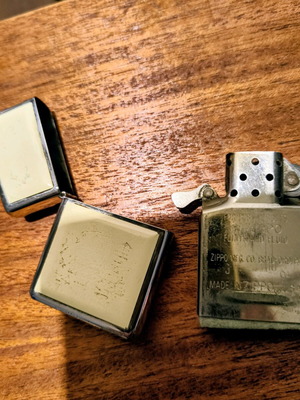 Zippo Scrimshaw Ship J 2001 used