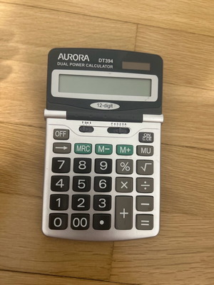 Aurora calculator used like new, needs battery