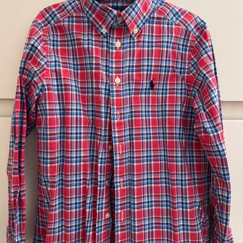 Ralph Lauren Polo shirt for boys like new, blue and red, sizes 128-134 cm