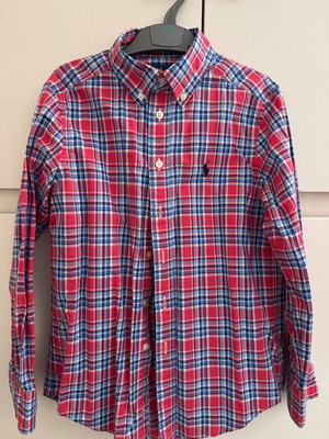 Ralph Lauren Polo shirt for boys like new, blue and red, sizes 128-134 cm