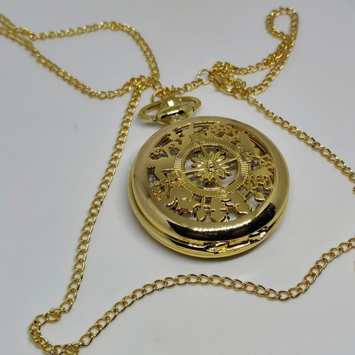 Vintage pocket watch gold color like new