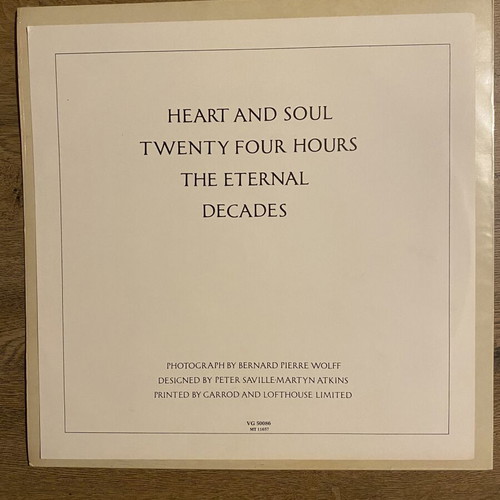 Closer vinyl album by Joy Division like new, punk