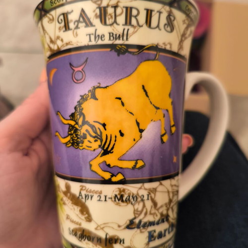 Tall Taurus Mug like new