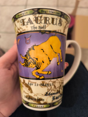 Tall Taurus Mug like new