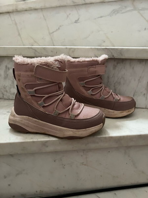 Girls' boots used, size 29, pink, winter with fur lining