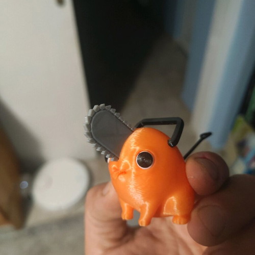 Pochita Chainsaw Man 3D printed miniature like new with moving eyes