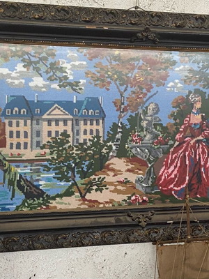Embroidered painting used 1.50 x 0.45 old