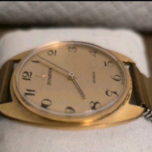Vintage Dugena Geneve men's watch used, gold plated