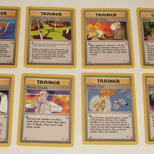 Pokemon cards used, pack of 40 from Gym Heroes set