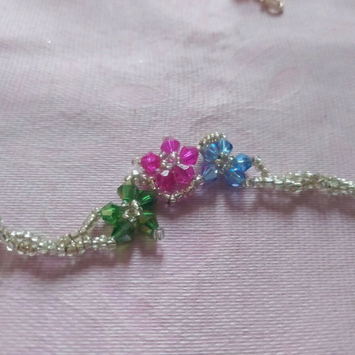 Handmade bracelet with Swarovski and crystals new
