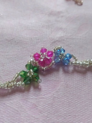Handmade bracelet with Swarovski and crystals new
