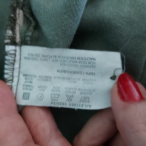 CECIL γυναικεία λινή πουκάμισο, στρατιωτικό πράσινο, XL-3XL