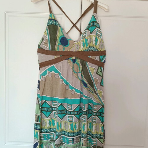Bershka summer dress off-shoulder in earthy tones like new