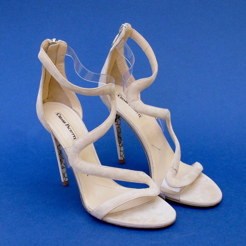 Cesare Paciotti high-heeled sandals used, size 40, beige