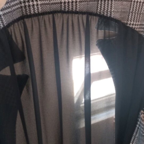 Italian women's vest with back transparency like new, one size, black and gray