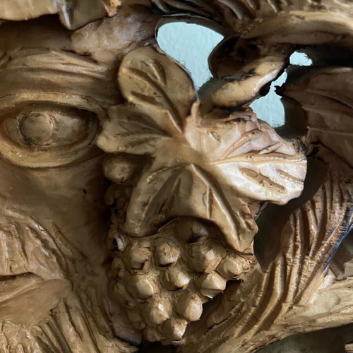 Dionysus woodcarving new, linden, replica from Tinos fountain