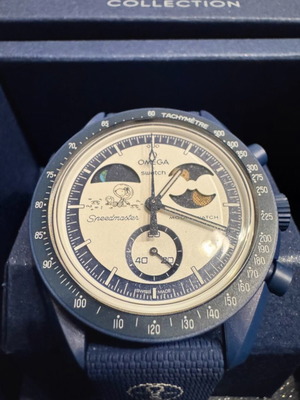 Swatch Omega Moonswatch Mission to Earthphase Moonshine Gold καινούργιο μπλε