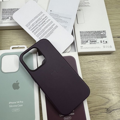 Apple Leather and Silicone Cases for iPhone 14 Pro new, MagSafe