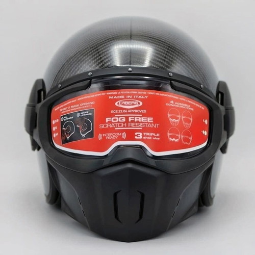 Caberg Ghost X Carbon motorcycle helmet Large with Pro Speak Evo intercom