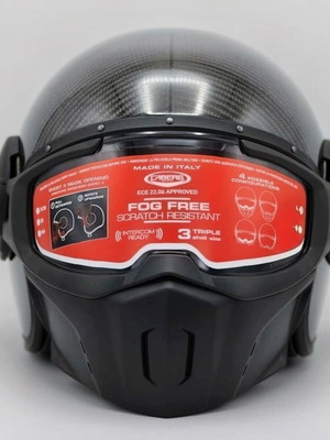 Caberg Ghost X Carbon motorcycle helmet Large with Pro Speak Evo intercom
