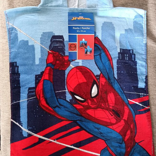Poncho kids new Marvel Spiderman 50x115 cm 100% cotton