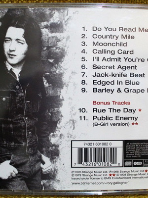 Rory Gallagher Calling Card CD άλμπουμ μεταχειρισμένο, επανέκδοση