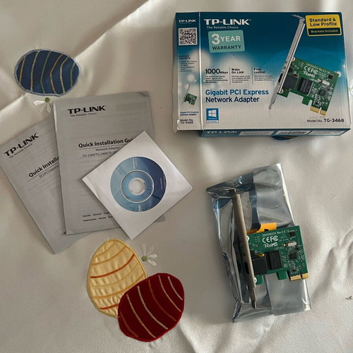 Tp Link pci-e lan card like new with box and accessories