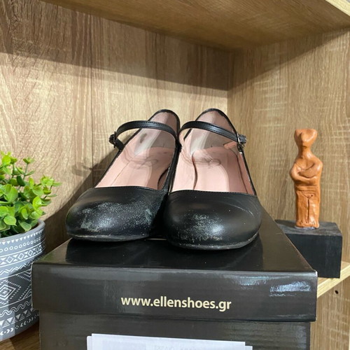 Ellen women's black dance pumps used, size 37, renewed heels