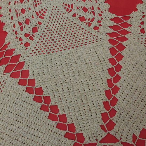 Handmade crochet round tablecloth 80x80 new, unused