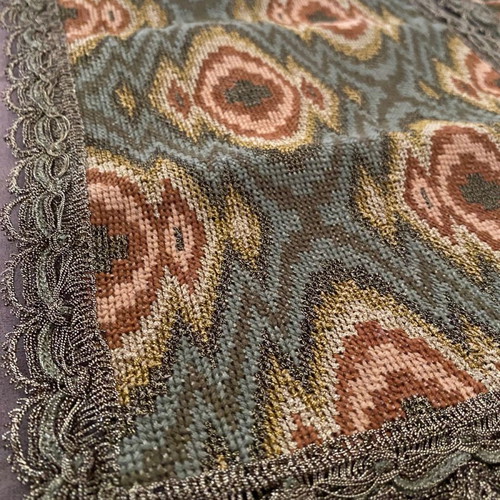 Set of 3 handmade embroidered runners used in oil and gold tones