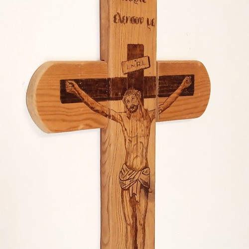 Jesus Christ Crucified pyrography artwork new