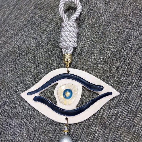 Handmade eye with enamel like new, large 42 cm