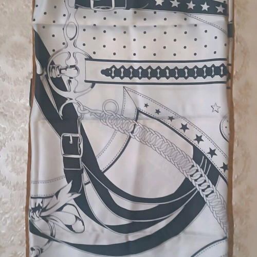 Authentic Hermès Carré 140 Double Face Bandana scarf like new