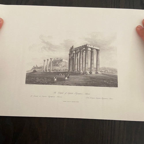 Engraving copy of the columns of Olympian Zeus like new